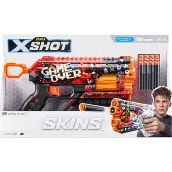 Dětská zbraň RAKETOMET X-SHOT GAME OVER SKINS GRIEFER NA pistoli šipky pro odpalovací zařízení