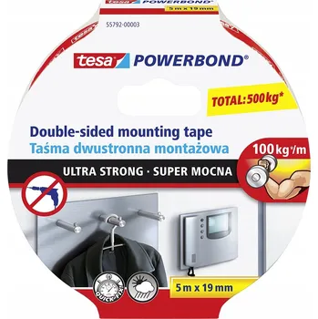 Lepicí páska Oboustranná montážní páska Tesa Powerbond Ultra Strong 19 mm x 5 m