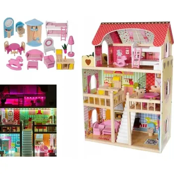 Domeček pro panenku Domeček pro panenky 4Kidz – pro dceru, neteř, sestřenici, výška 91 cm