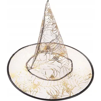 Klobouk KLOBOUK ČARODĚJNICE NA HALLOWEEN S PAVUČINOU