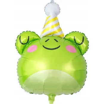 Balónek FÓLIOVÝ BALÓNEK 73X52CM ŽÁBA ŽABIČKA S ČEPICÍ