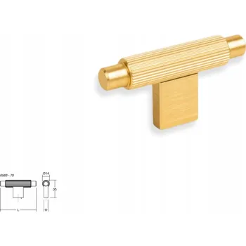 Nábytkové kování Úchytka knopka nábytková VIEFE 0583 ARPA mosaz