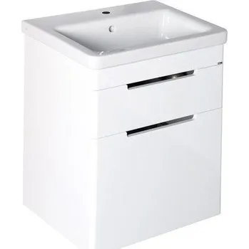 Nábytek SAPHO - ELLA umyvadlová skříňka 46,5x65x38,5cm s umyvadlem CITY, 2x zásuvka, bílá (70052) EL052-3030-01
