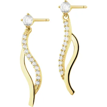 Náušnice Zlaté náušnice se zirkony - AP543-0400