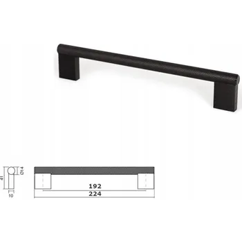 Nábytkové kování Nábytková úchytka VIEFE 0486 GRAF BIG 192mm černá