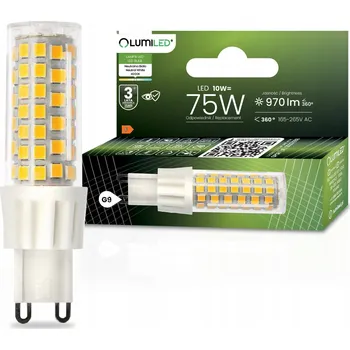 Žárovka LED žárovka G9 Kapsle 10W = 75W 970lm 4000K Neutrální bílá 360° LUMILED