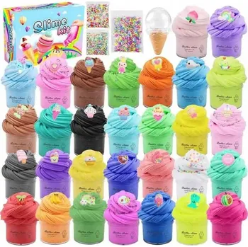 Modelovací hmota MODELOVACÍ HMOTA SADA NA VÝROBU SLIZU BUTTER SLIME 30 BAREV + PŘÍSLUŠENSTVÍ