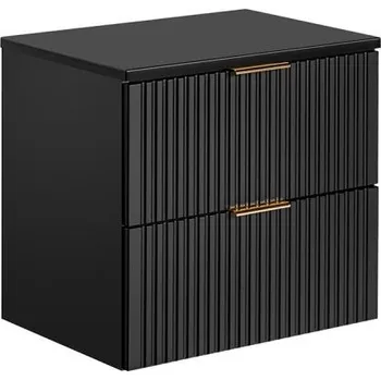 Koupelnový nábytek Koupelnová skříňka ADEL BLACK 60cm s deskou