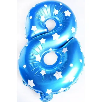 Balónek BALÓNEK 40CM ČÍSLICE MODRÁ 8
