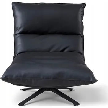 Křeslo Moderní relaxační křeslo valdris z ekologické kůže, černé