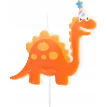 Dortová svíčka Dekorativní svíčka na dort - Dinosaurus s čepičkou