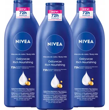 Tělové mléko NIVEA Výživné tělové mléko 3 x 400 ml