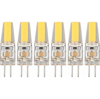 6 kusů 6W 500lm G4 LED žárovka COB gel