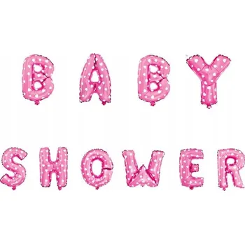 Balónek Fóliové balónky NÁPIS miminka růžové se SRDÍČKA 10 KS 45 cm