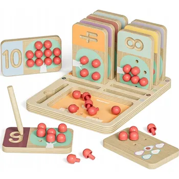 Dřevěná hračka Hračka Top Bright dřevěná pro výuku počítání Věk 3+ béžová