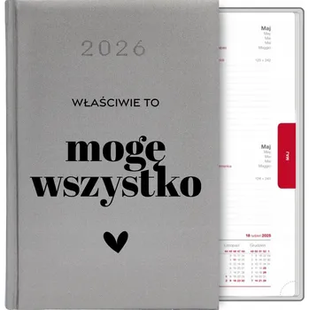 Kalendář Knižní kalendář 2026 A5 FunnyCase stříbrný