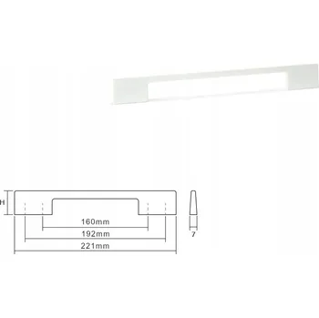 Nábytkové kování Nábytková úchytka VIEFE 0053 DINO 160/192mm bílá matná