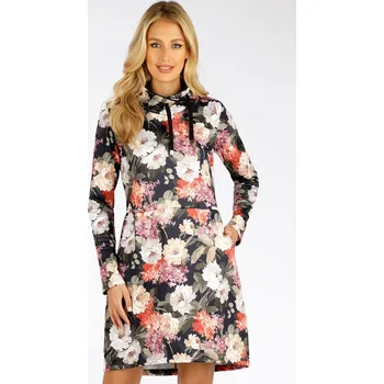 Dámské šaty Dámské mikinové šaty LITEX s dlouhým rukávem černé Velikost: S, kód: LI-7F161-S