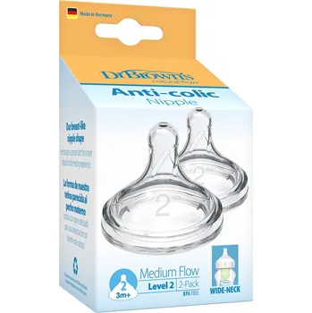 dudlíky DR BROWN'S DUDLÍK NA LÁHEV OPTIONS+ ÚROVEŇ 2 3m+ 2ks