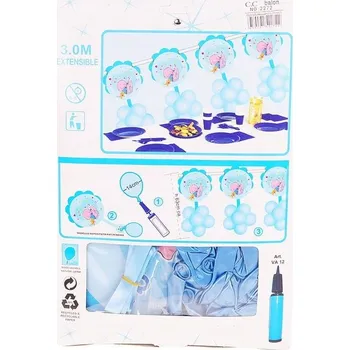 BALÓNKOVÁ GIRLANDA 3M - PRVNÍ NAROZENINY - MODRÁ