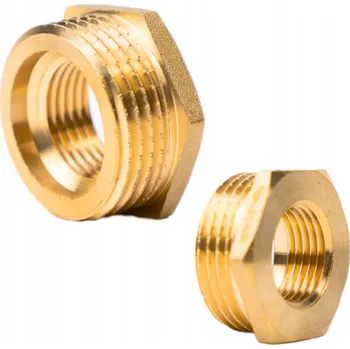 Fitinka Mosazná redukce 1/2" na 3/8" VNITŘNÍ ZÁVIT/VNĚJŠÍ ZÁVIT, robustní spojka pro instalace topení a teplé vody (CO/TUV)