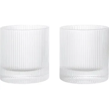 Sklenice Ferm Living Sklenice Ripple Tumbler Clear – set 2 ks