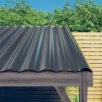 zahrada-XL Střešní panely 12 ks pozinkovaná ocel antracit 100x36 cm 319145