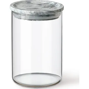 Dóza na potraviny SIMAX NÁDOBA 800ML S VÍKEM ŠEDÝ MARMOR