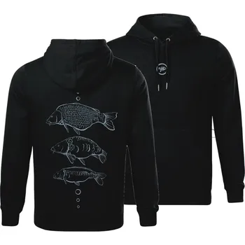 Rybářské oblečení Giants Fishing Mikina pánská černá Tři kapři Varianta: vel. 4XL