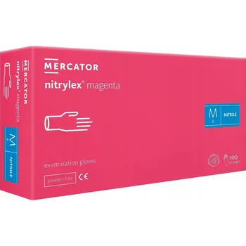 Pracovní oblečení MERCATOR - Nitrilové rukavice Nitrylex magenta M
