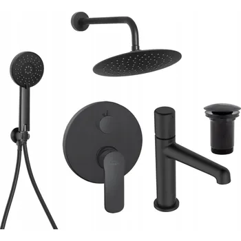 Vodovodní baterie INVENA SIROS ČERNÁ PODOMÍTKOVÁ SPRCHOVÁ SOUPRAVA