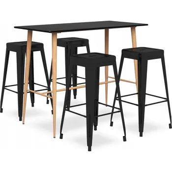 Jídelní set Sestava kuchyňského nábytku TPS černá / černá