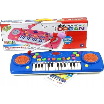 Hudební nástroj pro děti Keyboard, pianino s mikrofonem + mikrofon 3743