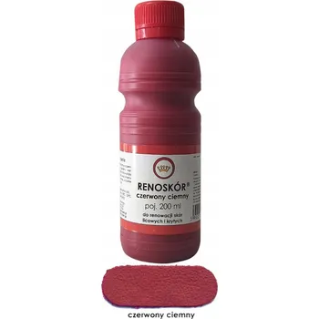 Speciální výtvarná barva Renoskór barva lak na kůži TMAVĚ ČERVENÁ 200 ML renovace kůže