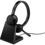 Jabra Evolve 65 TE Sluchátka s mikrofonem Kabelový a bezdrátový Přes hlavu Kancelář / call centrum USB Typ-A Bluetooth Nabíjecí podstavec Černá