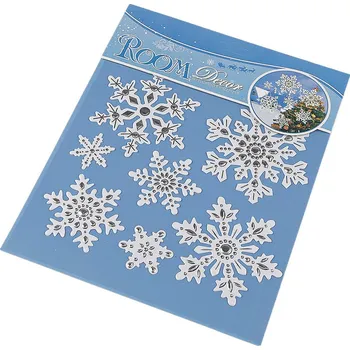 Vánoční dekorace Vánoční samolepky plastické 3D, barva 3 bílá vločka