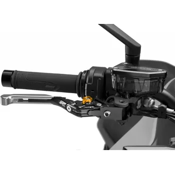 Páčka brzdy bez adaptéru 4.0 414PNO rozšiřitelná skládací stříbrná/zlatá