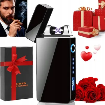 ZAPALOVAČ PLAZMOVÝ DOTYKOVÝ ELEKTRICKÝ USB KOVOVÝ UKAZATEL NABITÍ