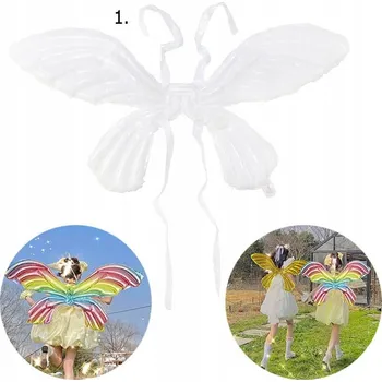 Balónek BALÓNEK KŘÍDLA MOTÝLA BÍLÁ 120CM