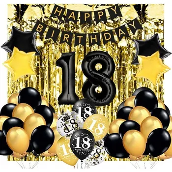 Balónek DEKORACE BALÓNKY FOTOKOUTEK SADA BALÓNKŮ K 18. NAROZENINÁM