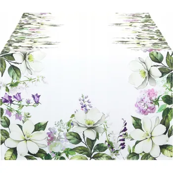 ubrus Běžec na stůl s květinami 40x180 cm, květinový ubrus, dekorativní prostírání