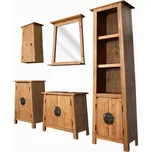 5dílná sada koupelnového nábytku masivní borové dřevo Hnědá275425