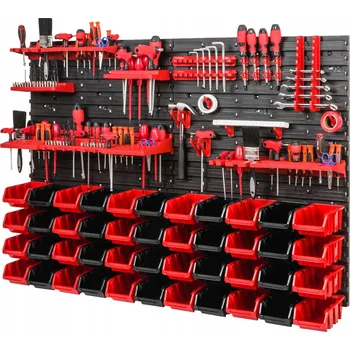 Obraz Nástrojová deska do garáže + 20 držáků, 44 záchodů, 5 polic