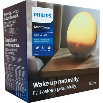 Lampička Lampička s budíkem a FM rádiem Philips Wake-up Light HF3519/01 Simulace východu slunce