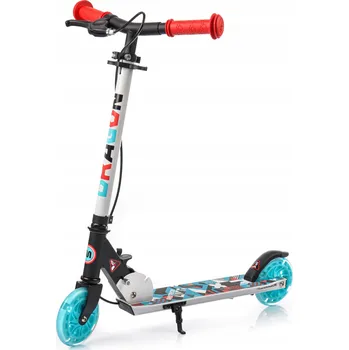 Koloběžka Nastavitelná skládací koloběžka do města pro děti a mládež s LED kolečky Meteor