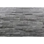 Kamenný obklad, ČERNÁ břidlice, 15x60x1-1,5 cm, BL001, balení