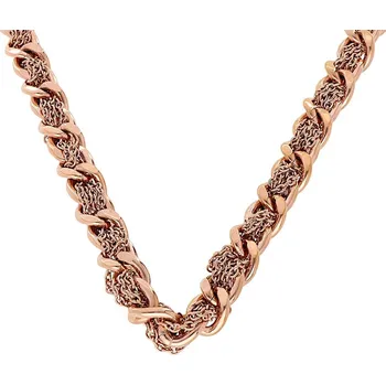 Souprava šperků MPM Dámský ocelový nerezový náhrdelník 7134 - růžově pozlacený SNE.7134.. 45cm