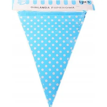 PAPÍROVÁ GIRLANDA S TEČKAMI 3M C1A MODRÁ