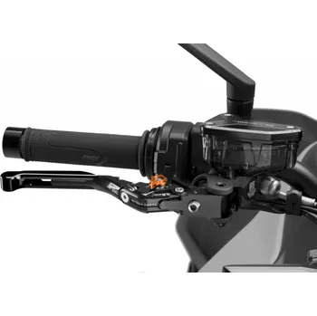 Páčka brzdy bez adaptéru 4.0 414NNT rozšiřitelná skládací černá/oranžová