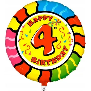 Balónek 45 cm veselý balónek GRABO ČÍSLICE 4